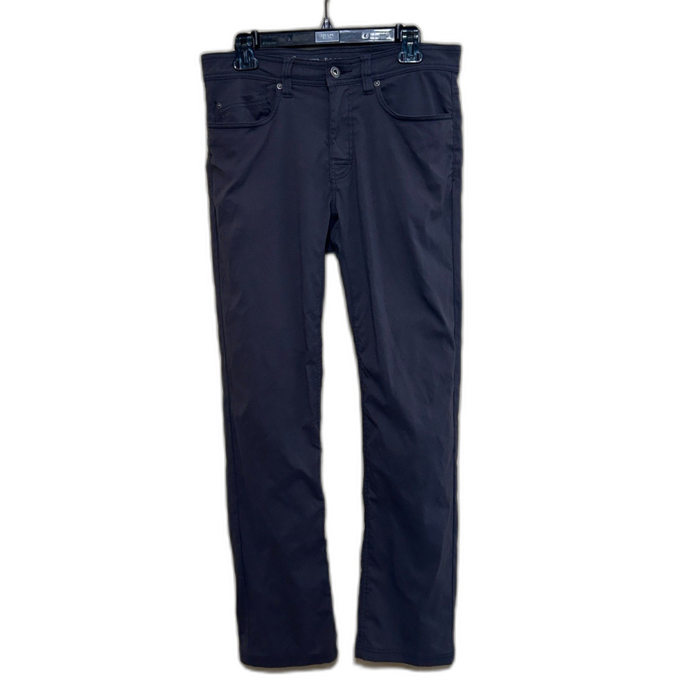 Prana Brion Pant Mens 30x32 Slim Fit Gray Performance Hiking Outdoor M4BN32312